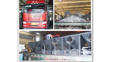 發(fā)往遼寧朝陽q6926輥道通過式拋丸清理機第二車裝車發(fā)貨現(xiàn)場