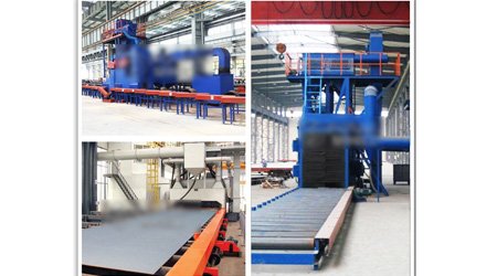 鋼管拋丸機用于鋼管外壁除銹除氧化皮增加表面粗糙度提高油漆附著力